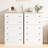White 5 Drawers Dresser, 45" Tall Modern Chest Of Drawers, Farmhouse Drawer Dresser Organizer With Large Storage For Bedroom, Living Room, Hallway, Entryway, White-1316072528