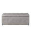 Rangement rectangulaire en lin beige avec 2 repose-pieds rembourrés en éponge douce, confortable et moderne pour le salon de la chambre à coucher