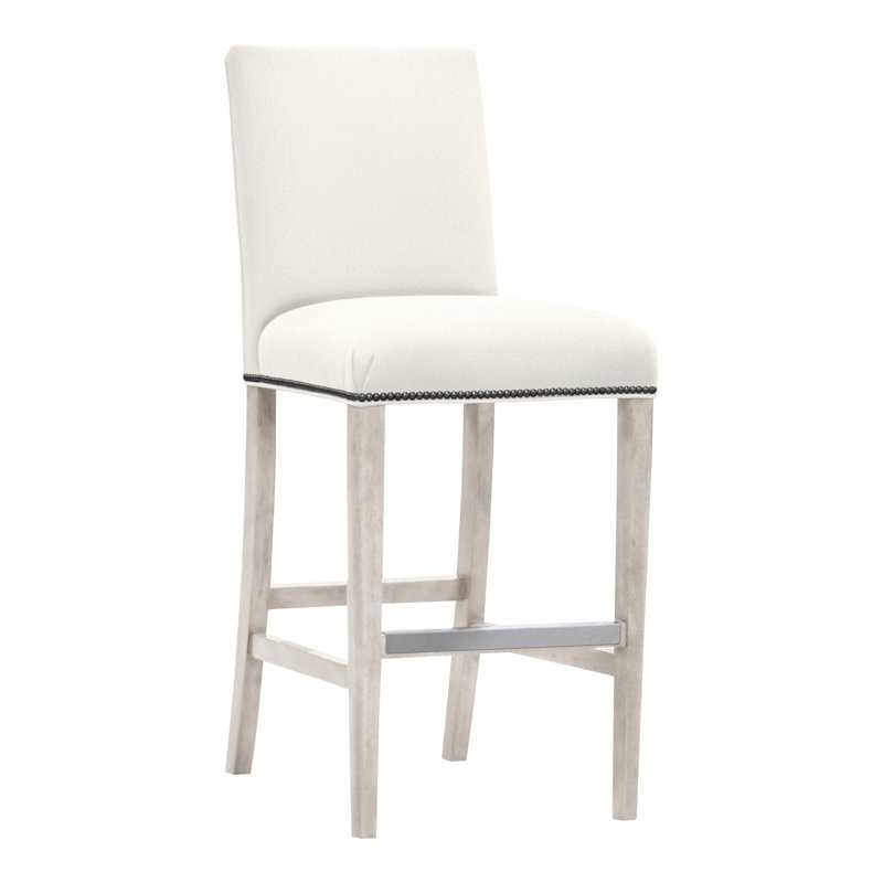Gin Fizz Upholstered Stool with Solid Wood Frame, Yes, Perigold Montage Cinder, Casa Blanca