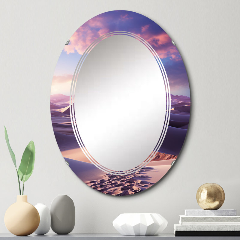 Duo - Miroir mural égyptien ovale, 30 po x 20 po