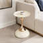 petite table d'appoint ronde pour les petits espaces, table basse, petite table basse de salon, table de bout blanche-731330738-731330739