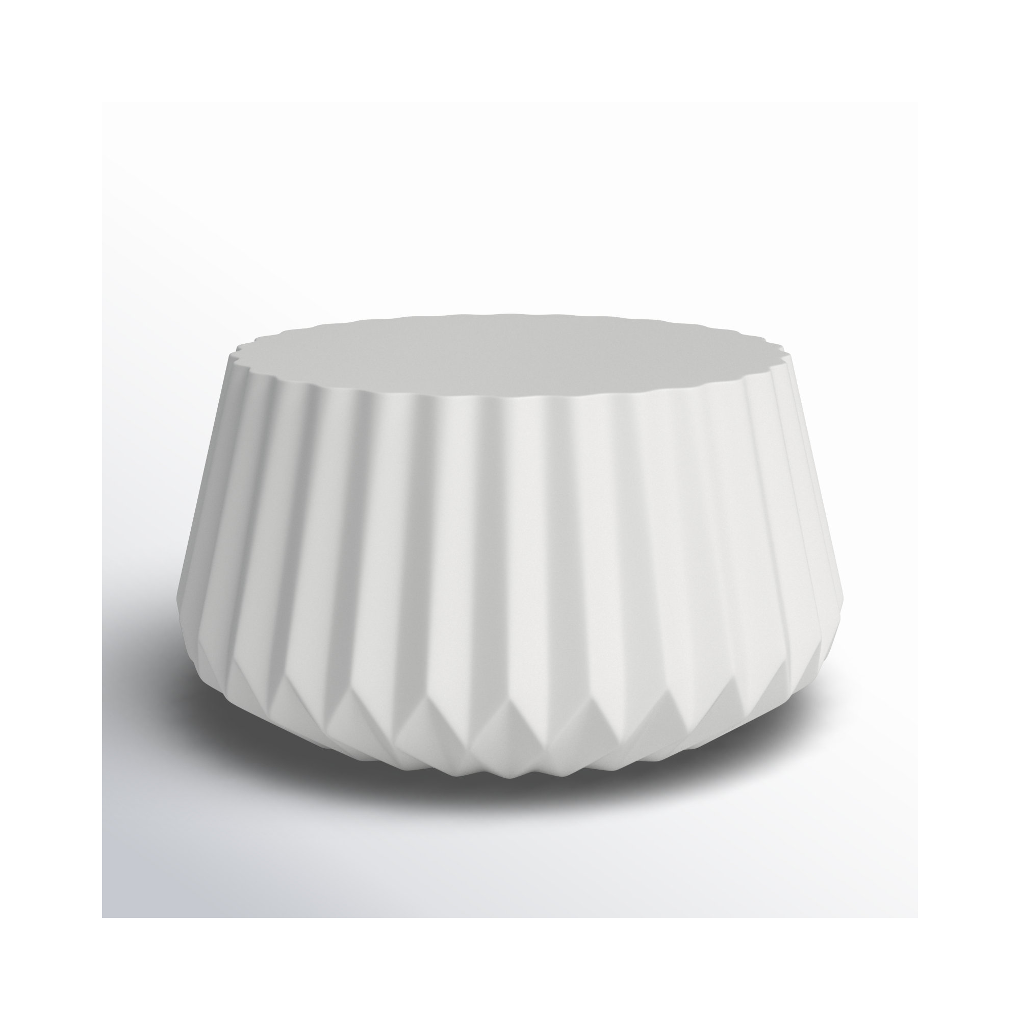 Haven 32'' Concrete Outdoor Coffee Table, Ivory