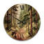 Petite route dans un paysage de montagne - horloge murale surdimensionnée en bois forêt-889378686