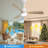 48 Inch Modern Ceiling Fan With Lights 3 Wood Fan Blade Noiseless Reversible Motor Smart Remote Control-807834800-807834767