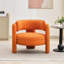 Fauteuil d'appoint rembourré en velours Barrel-755373559