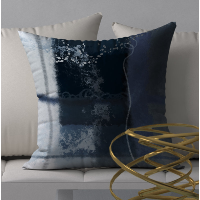 Housse de coussin décorative carrée simple en pur-sang, H 18 po x l 18 po