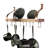 Handcrafted 36" Gourmet Bookshelf Wall Rack with Curved Arms & 12 Hooks