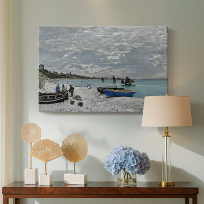 The Beach at Sainte-Adresse-Claude Monet-Gallery Wrapped Canvas-1867