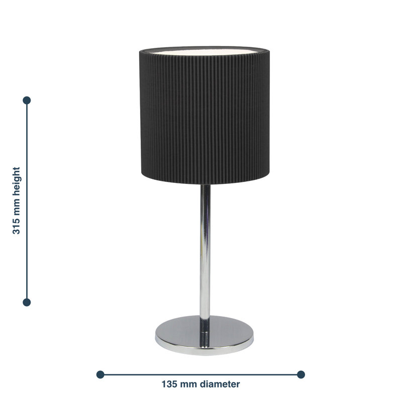 Mergeron 31.5cm Polished Chrome Plate, Black