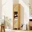 Manufactured Wood, Bamboo Freestanding Bathroom Cabinet