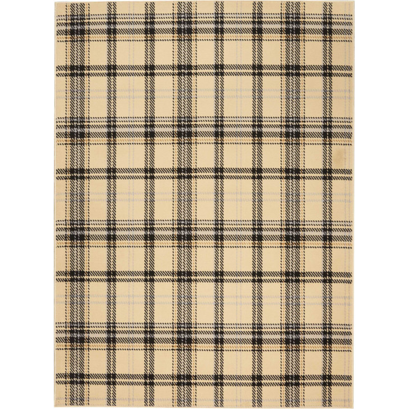 Tapis crème Bo Rustic Farmhouse, Rectangle 7 pi 10 po x 9 pi 10 po