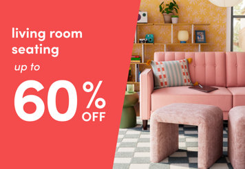 Living room seating up to 60% off