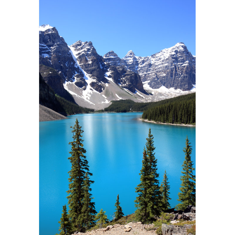 Blue Moraine Lake - Wrapped Canvas Print, 46cm H x 30cm W x 3.8cm D