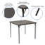 Square Bi-Fold Plastic Folding Table with Carrying Handle-668028413