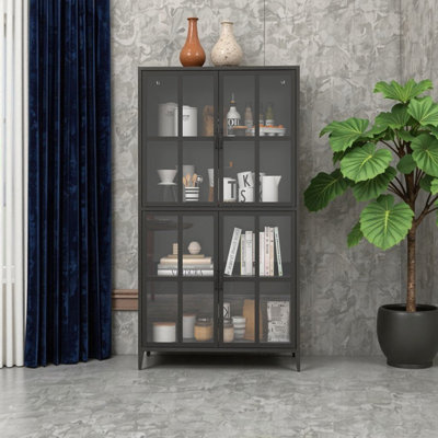 Armoire de rangement en métal noir de qualité supérieure