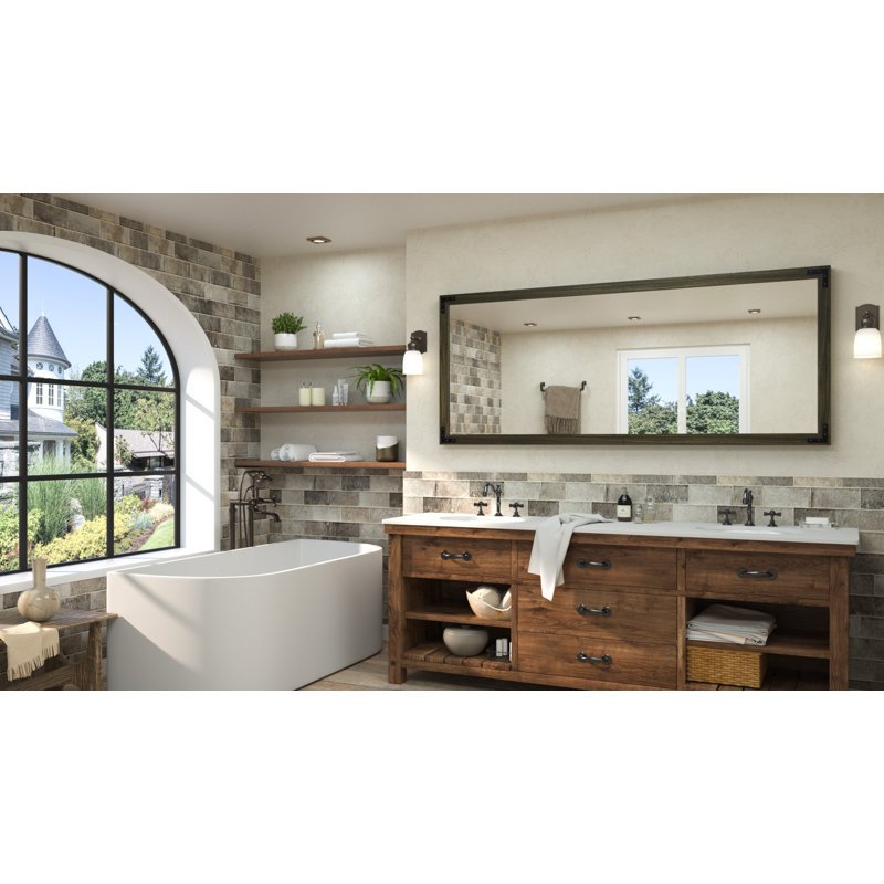 Miroir Gwenneth, 30 po x 72 po, Noir