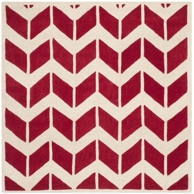 Deedie Hand Tufted Wool Chevron Rug