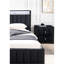 Transitional Bedroom Furniture - Black Bedside Cabinet With Solid Wood Frame And Crystal Like Accentuation Contemporary Table Colour, , Simple Installation