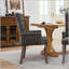 Chaise rembourrée d'appoint en chenille avec pieds courbés en bois massif-133234518-133234517