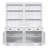 83.4"Tall Bookshelf Suite, Modern Bookcase Suite With LED Lighting,2-Piece Set Storage Bookcase Pantry Cabinet