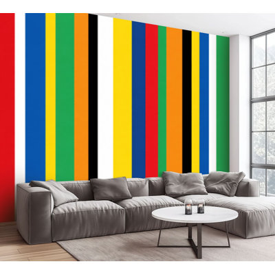 Wall Mural Peel and Stick Wallpaper Mexican Blanket Stripes Seamless for Cinco de Mayo Party Decor Mexican Self-Adhesive Removable Contact Paper Wall Decor for Living Room Bedroom 100"H x 144"W