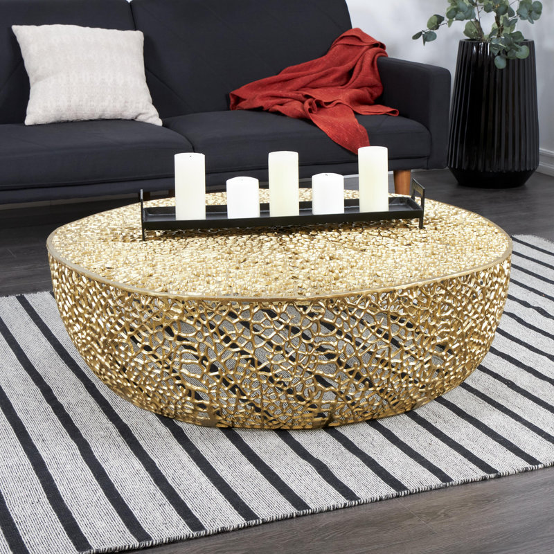 Table basse de salon Dunia, Doré