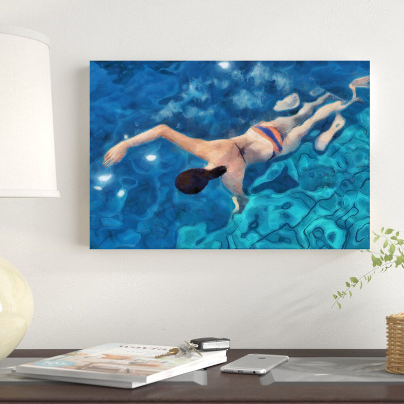 Matinée de natation I, H 12 po x l 18 po