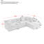 Canapé modulaire en L 105,5 po avec assise profonde et tissu pour un salon confortable-477768571