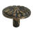 Floral Bead 2 in. Distressed White Cabinet Knob-24408400