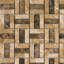 Carrelage mosaïque en marbre poli natté 11,82 po x 11,82 po Emperador