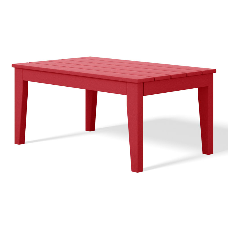 Laguna HDPE Patio Coffee Table, Red