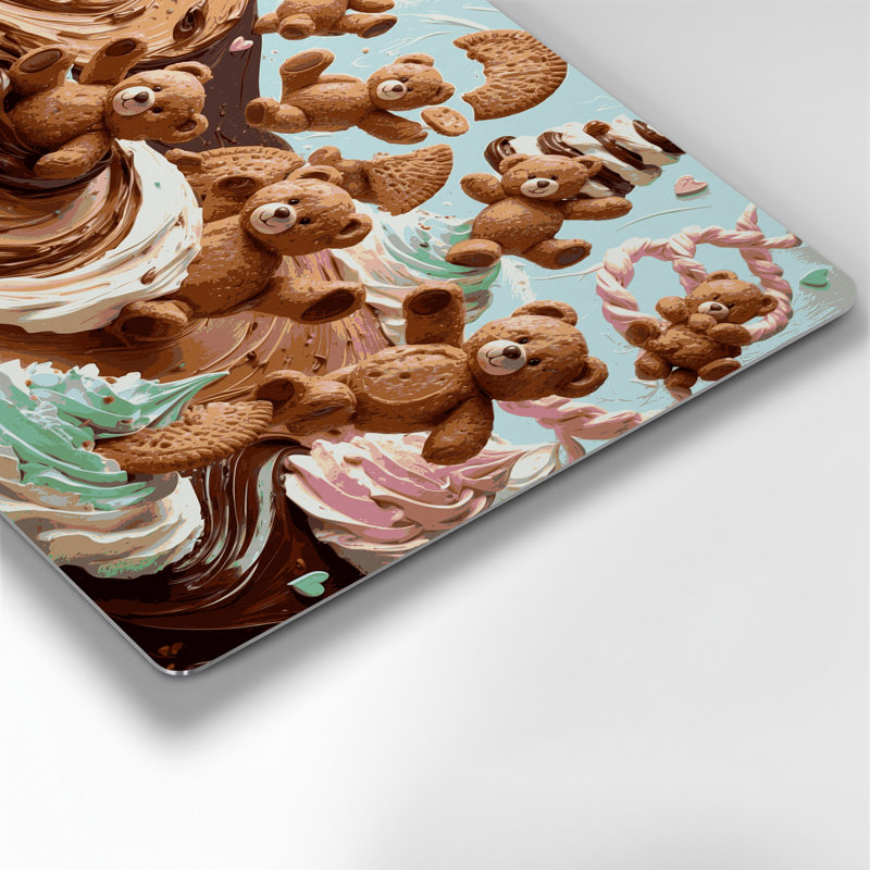 Desserts Teddy Grahams, art mural en métal brun, H 24 po x l 36 po