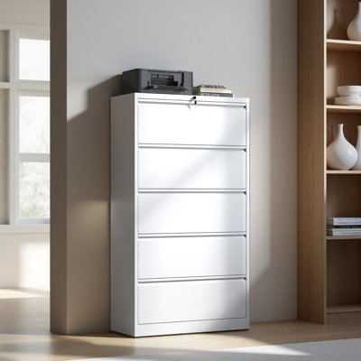 Drawer Metal Lateral File Cabinet ,  Filing Cabinet With Lock, Lockable File Cabinet For Home Office, Locking Metal File Cabinet For Legal/Letter/A4/F4 Size