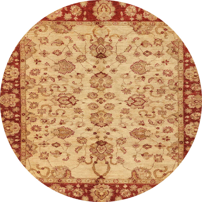 Abstract Indoor Rug, Round 5'