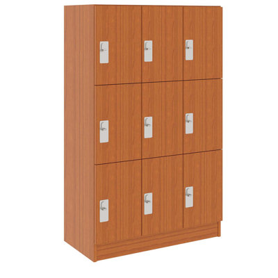 Triple Wide Nine Compartment Classroom Cabinet Locker With Door
