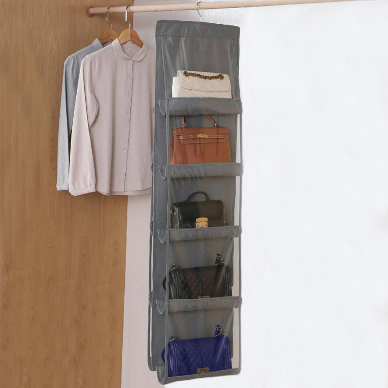 Wall Organizer with Wall Baskets, Grey
