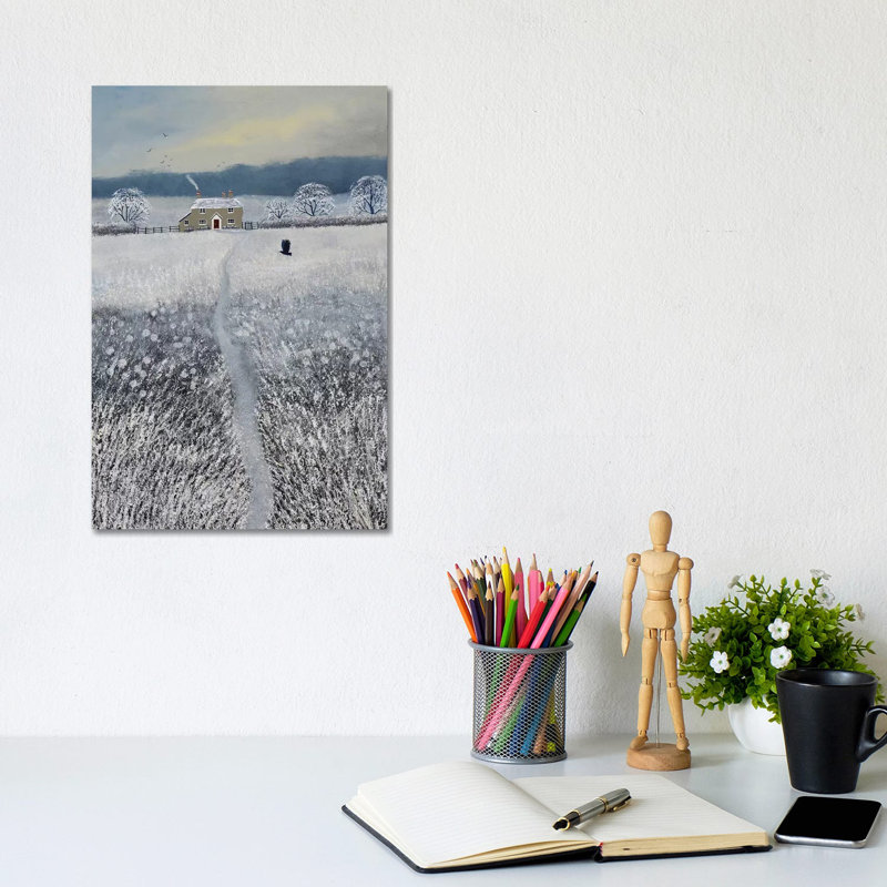 The Path To Winter Cottage by Jo Grundy - Wrapped Canvas Print, 30.48cm H x 20.32cm W x 1.905cm D