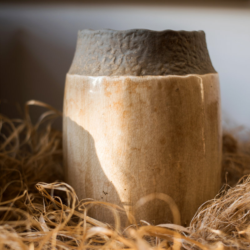 Aleksandra Handmade Ceramic Table Vase, 9.3" H x 7" W x 7" D