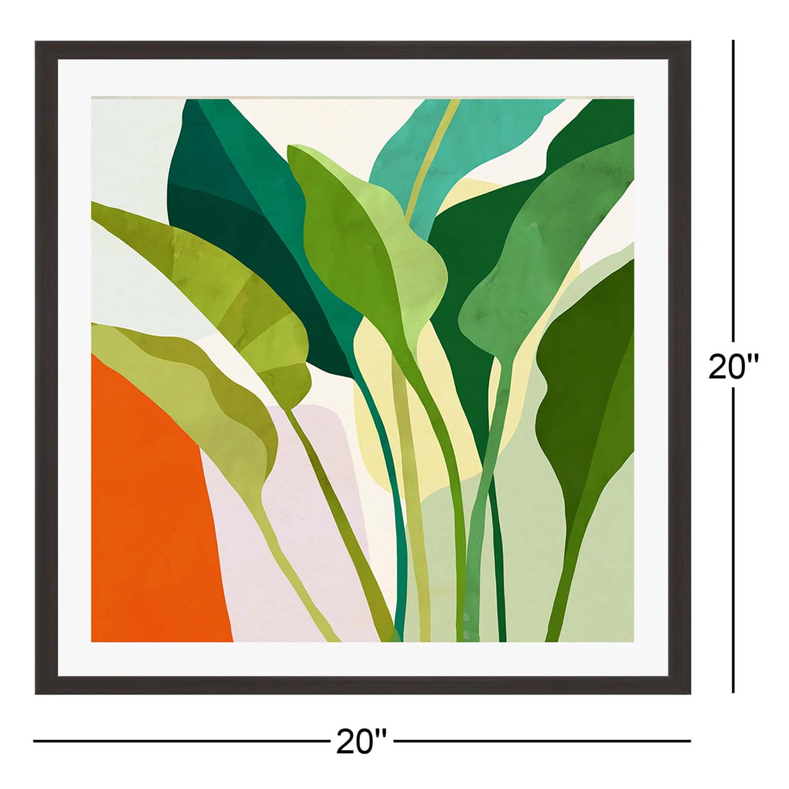 Tropica I by Victoria Borges, Black, 20"H x 20"W