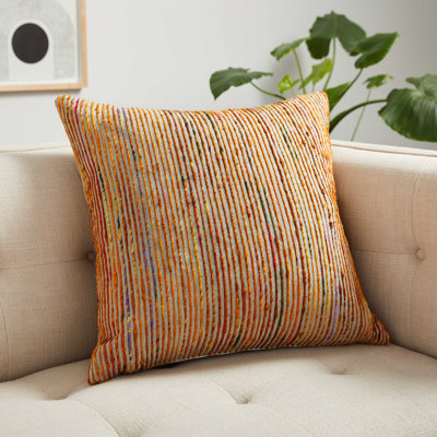 Striped Silk Pillow Cover