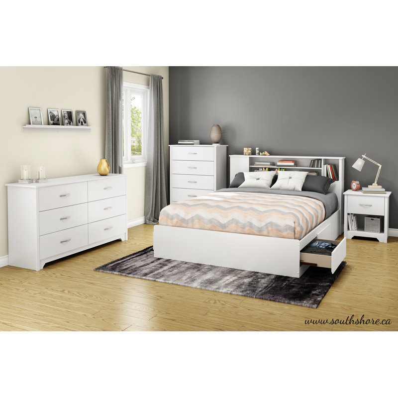 Fusion 1 - Drawer Nightstand, White