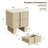 22'' H  Fluted Nightstand with Built-in Charging Station, 2-Drawer Bedside Table for Bedroom, Living room (Set of 2) -1910186158-1910186147