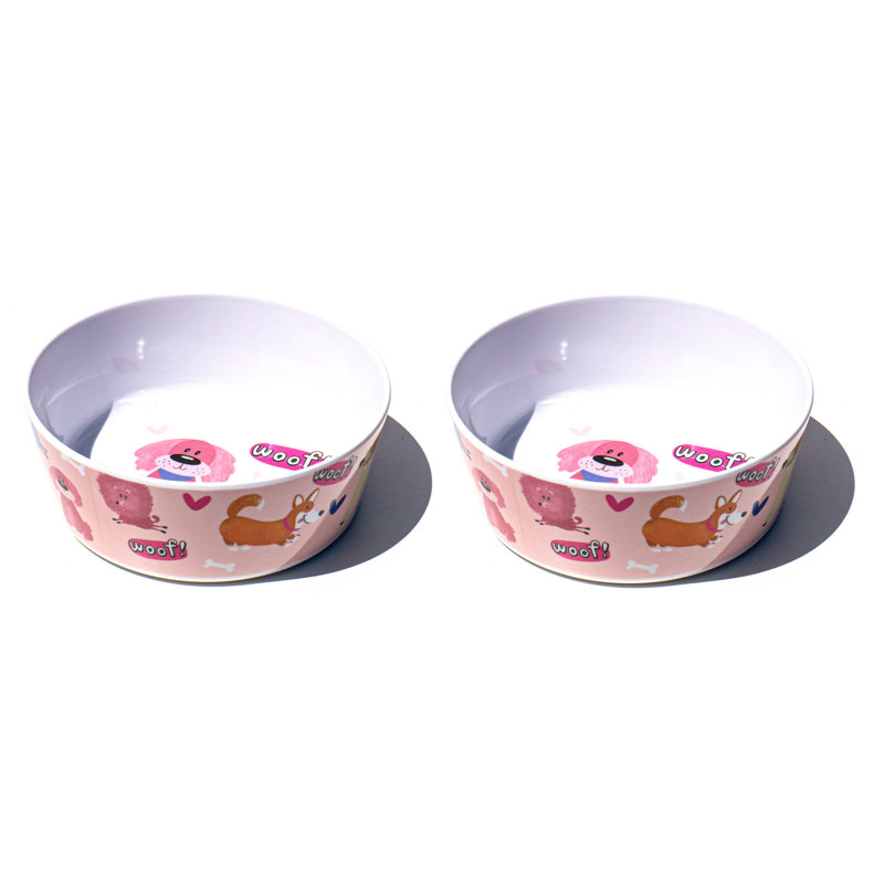 Bol pour animaux en mélamine Whimsy Dogs, Moyen (3 tasses)