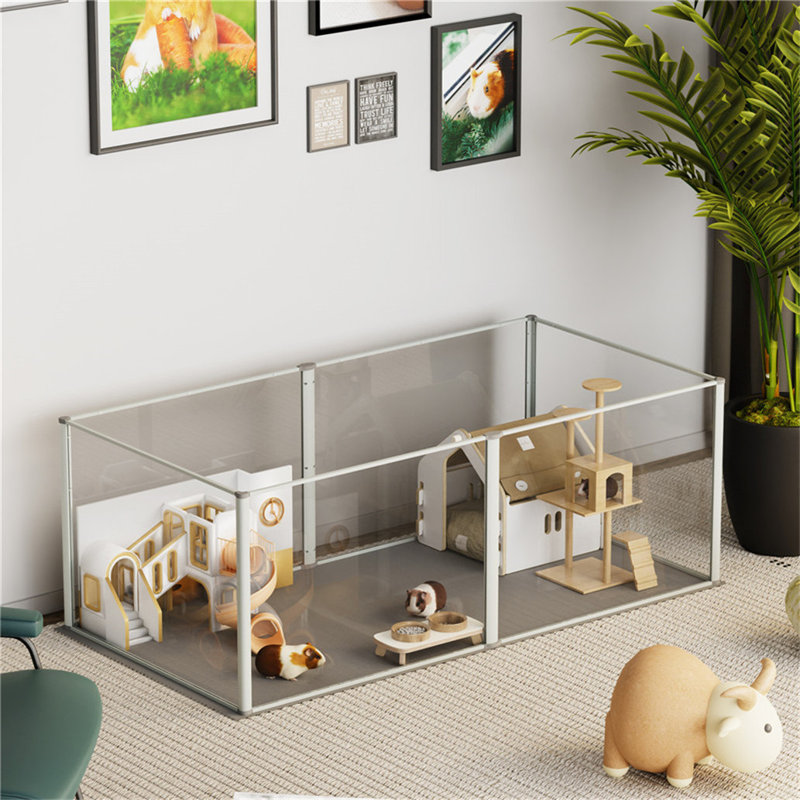 Playpen Pet Pen, 40 cm H x 124 cm W x 63 cm D