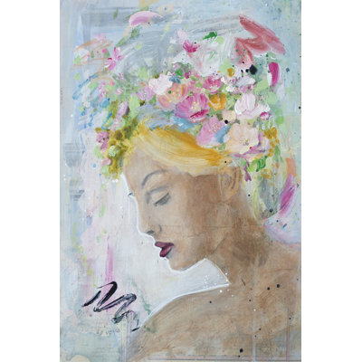 Femme Fleur II by Sandra Iafrate - Wrapped Canvas Painting