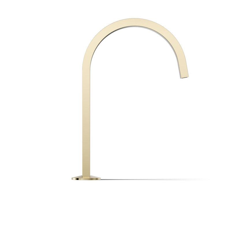 Components Deck-Mount Bath Spout with Ribbon Design, Gold