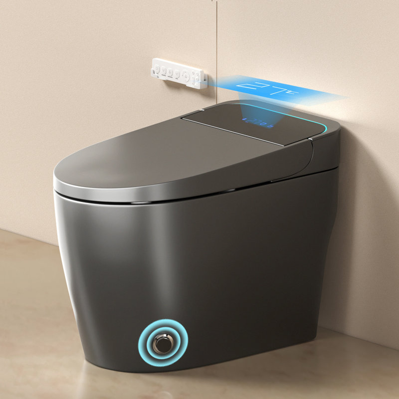 Unique Smart Toile,  One Piece Toilet with Bidet Built In,Intelligent Toilet Auto Open/Close Seat. Bidet toilet with Dryer and Warm Water.Gray