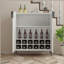 Armoire de bar à vin à 2 portes avec porte-bouteilles et tablette de rangement réglable, buffet moderne avec charnière à fermeture en douceur, armoire de buffet de salle à manger, armoire à vin