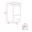 Meuble-lavabo Jane, armoire à une porte, deux tablettes - gris clair-1006563120
