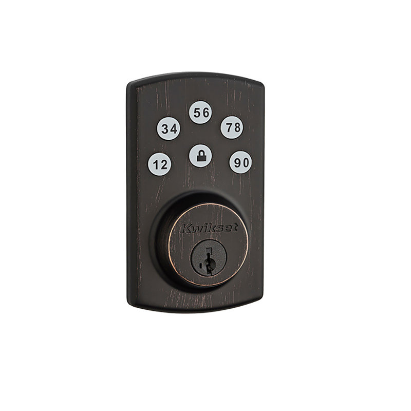 Powerbolt Single Cylinder Electronic Deadbolt featuring Smartkey, Venetian Bronze